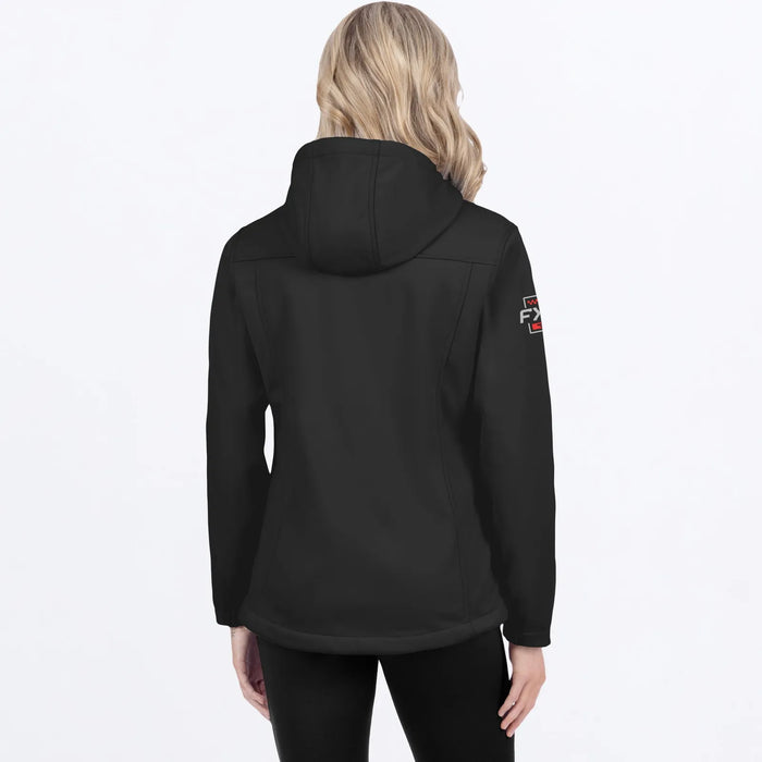 FXR Womens Hydrogen Softshell Jacket 2027 - Black/Red, view 2