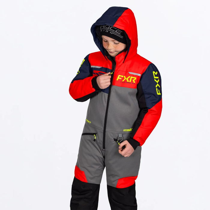 FXR Child Revo Monosuit - Ti/Red/Midnight, view 4