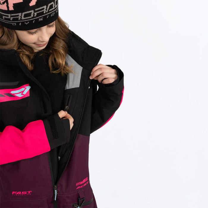 FXR Youth Vertical Monosuit - Plum/Razz/Maui, view 9