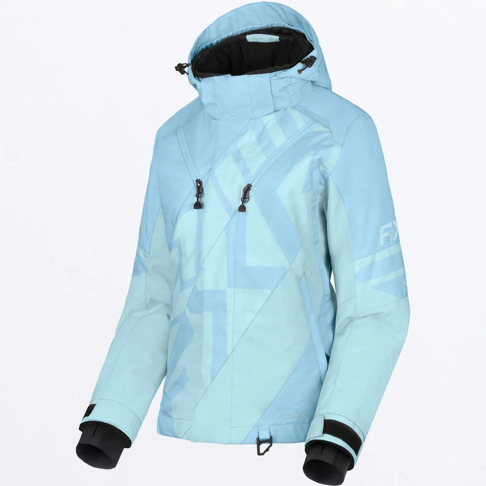 FXR Womens Cold Cross CX Jacket - Dk Maui/Maui Blue, front view