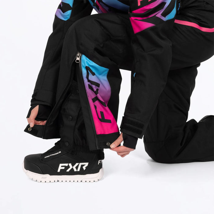 FXR Womens Cold Cross CX Lite Monosuit 2027 - Black/Razz-Blue Fade, view 11