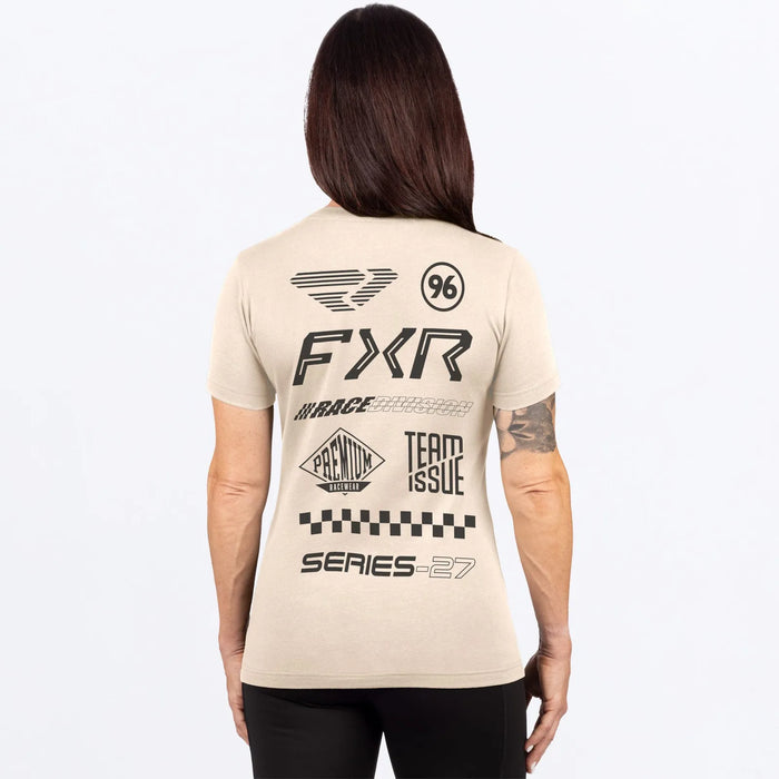 FXR Womens Pedigree Premium T-Shirt - Sand/Black, view 3