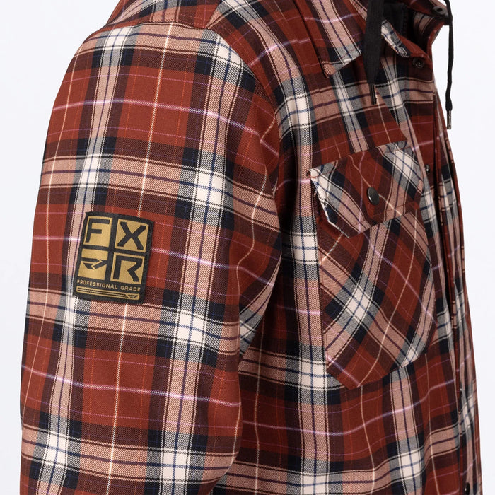 FXR Mens Insulated HD Flannel Jacket - Maroon/Navy, view 6