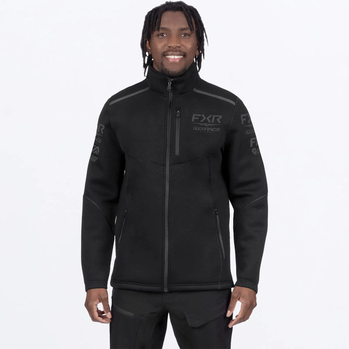 FXR Mens Race Division Tech Zip Up - Black Ops, front view