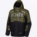 FXR Child Excursion FX Jacket - Black/Moss Shift Cover, front view