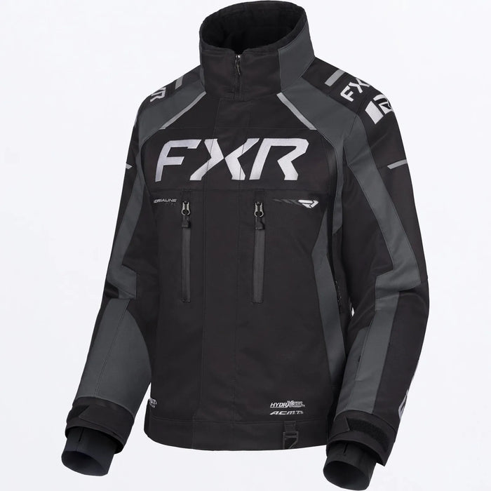 FXR Womens Adrenaline Jacket 2027 - Black/Asphalt/White, front view