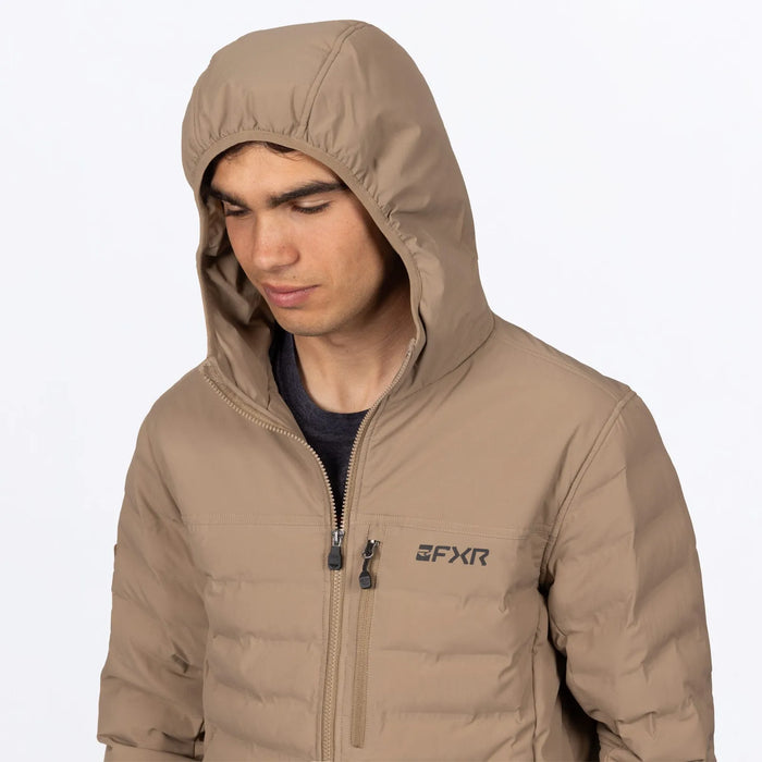 FXR Mens Podium Windproof Quilted Jacket - Canvas/Black, view 5