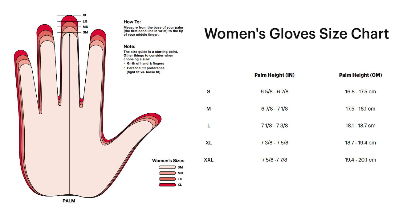 100% Womens Brisker Gloves