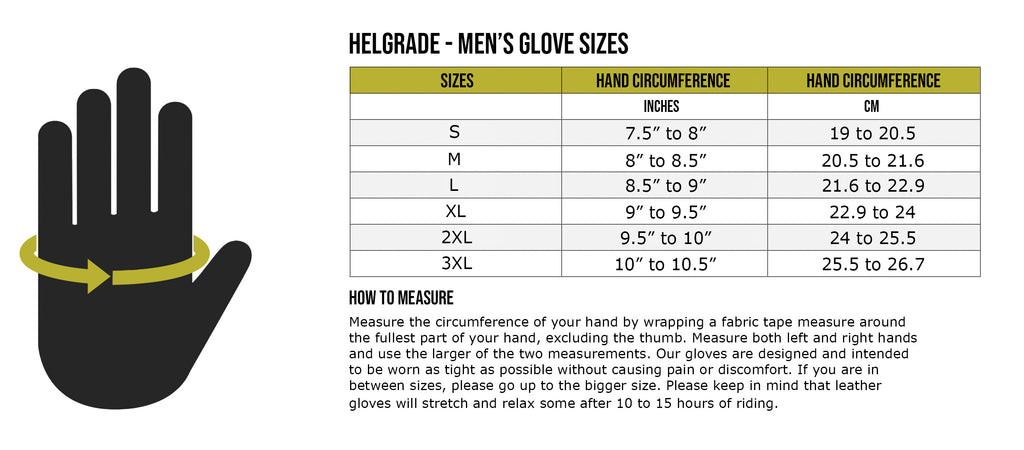 Helgrade Mens Hendrix Leather/Mesh Gloves
