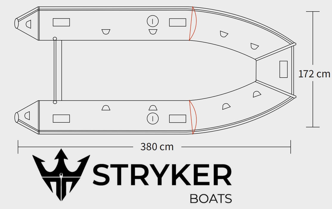 Stryker LX 380 (12’ 5”) Aluminum Floor Inflatable Boat