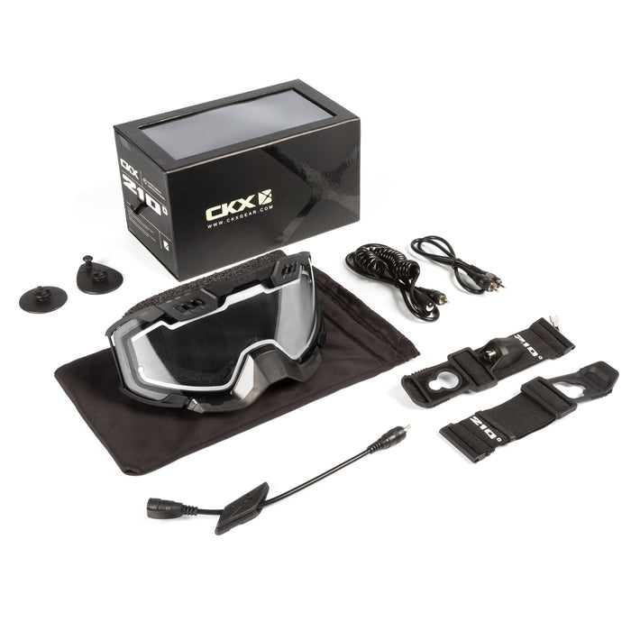 CKX Electric 210° Backcountry Goggles with Anti-Fog + Anti-Scratch Double Lens & Controlled Ventilation
