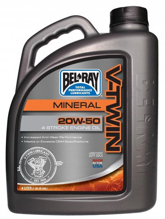 Bel-Ray V-Twin Mineral Engine Oil - 20W50