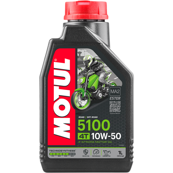 Motul 5100 4T 4-Stroke Synthetic Ester Blend Motor Oil - 10W50