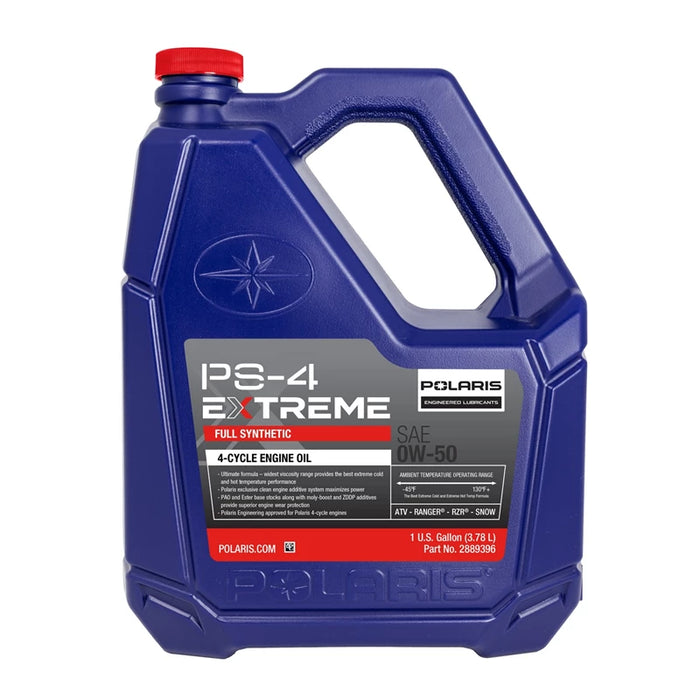 Polaris ATV/UTV/Snowmobile PS-4 Extreme 0W-50 Full Synthetic Engine Oil