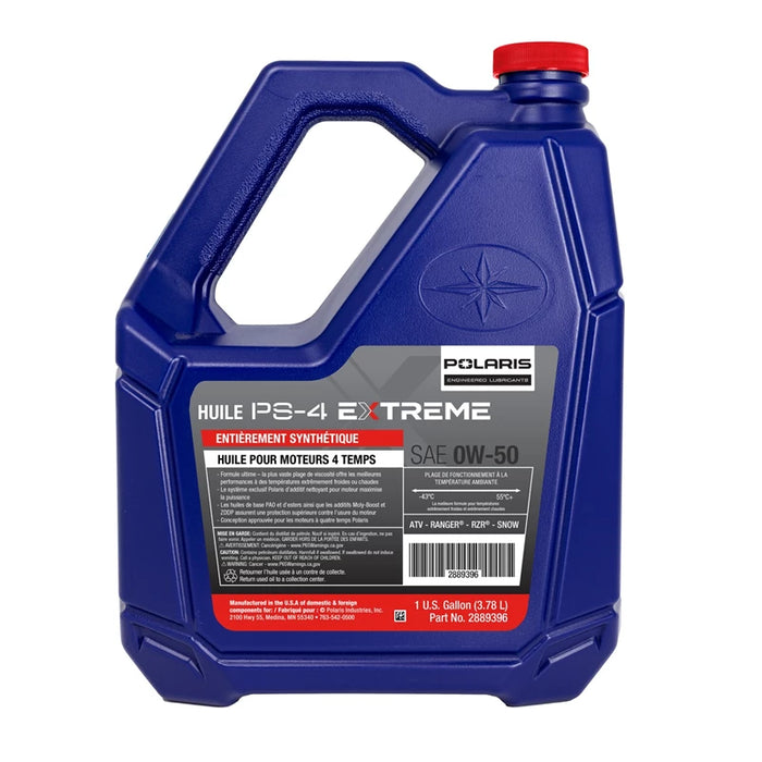 Polaris ATV/UTV/Snowmobile PS-4 Extreme 0W-50 Full Synthetic Engine Oil