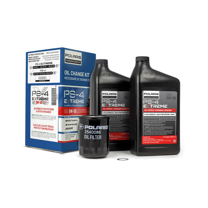 Polaris Ranger / RZR / Sportsman / ACE 0W-50 4-Cycle Full Synthetic PS-4 Extreme Oil Change Kit (2 quarts)