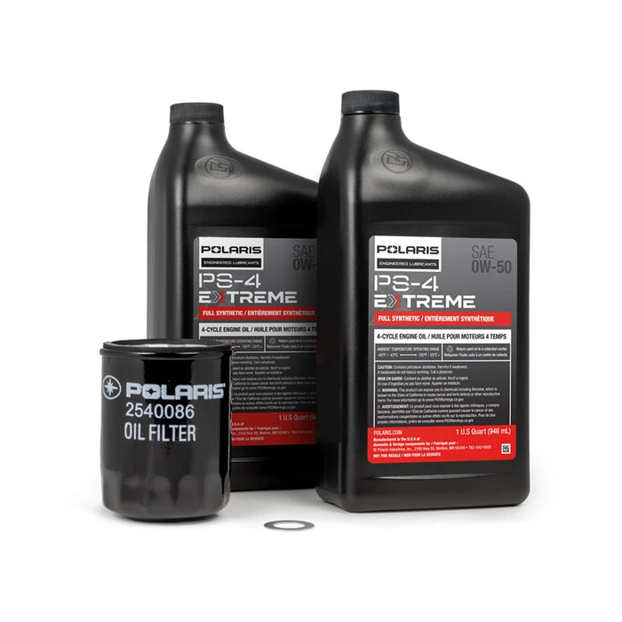 Polaris Ranger / RZR / Sportsman / ACE 0W-50 4-Cycle Full Synthetic PS-4 Extreme Oil Change Kit (2 quarts)