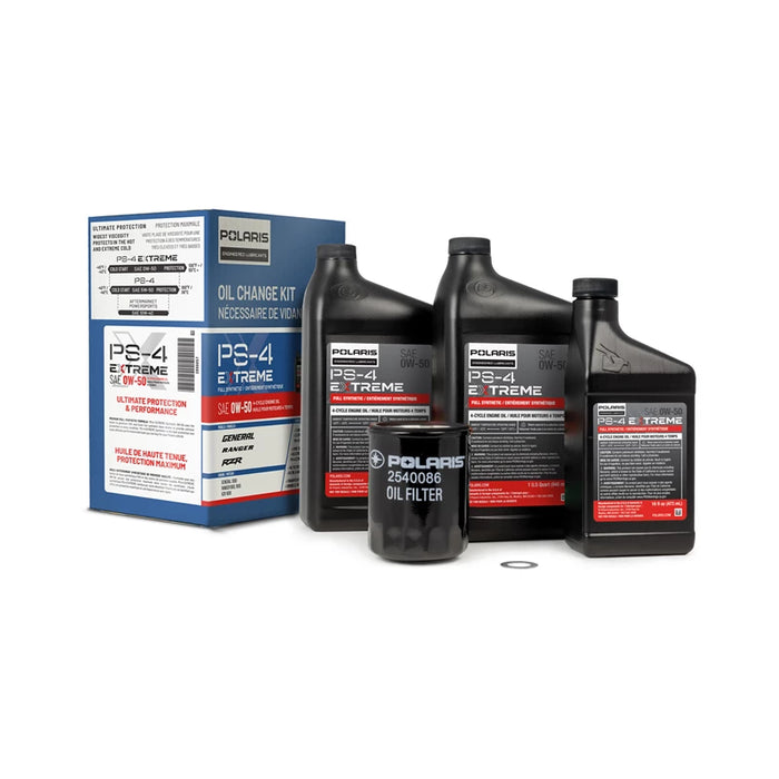 Polaris ATV / UTV 0W-50 4-Cycle Full Synthetic PS-4 Extreme Oil Change Kit (2.5 quarts)