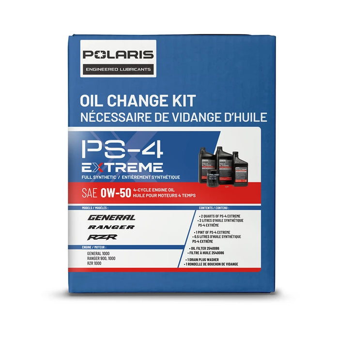 Polaris ATV / UTV 0W-50 4-Cycle Full Synthetic PS-4 Extreme Oil Change Kit (2.5 quarts)