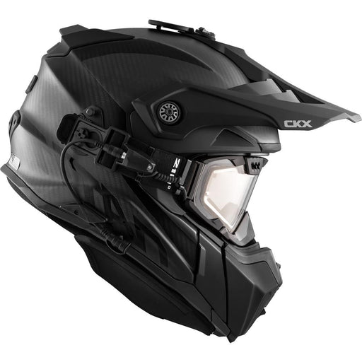 CKX Titan Carbon Fiber Electric Combo Snow Helmet with 210 Goggles