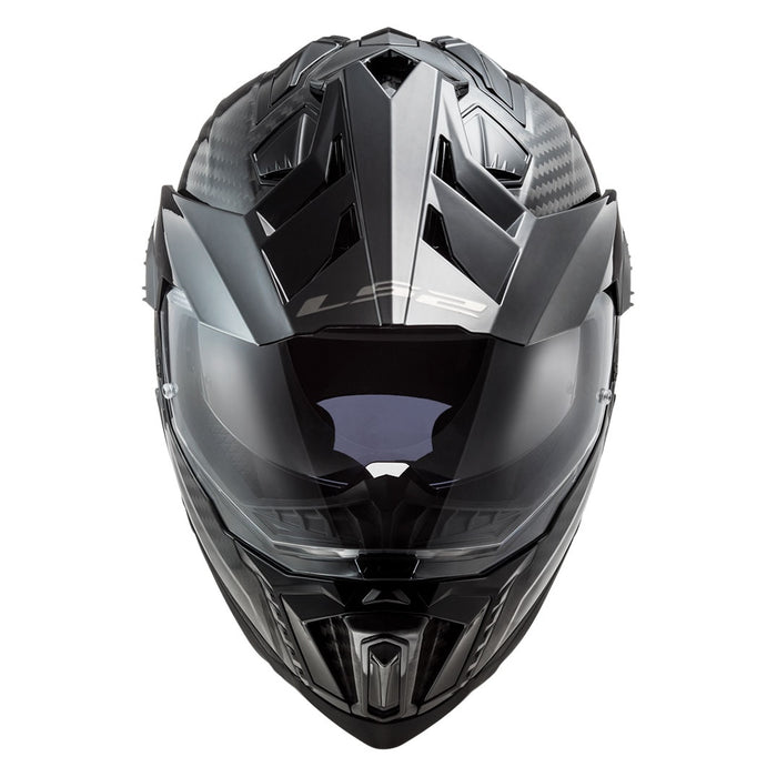 LS2 Solid Explorer Carbon Off-Road Helmet Anti-scratch + Double Shield + UV Resistant