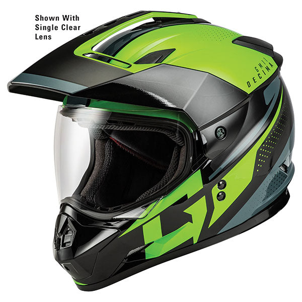 GMAX GM11 Decima  Dual Sport Helmet with Dual Lens Shield