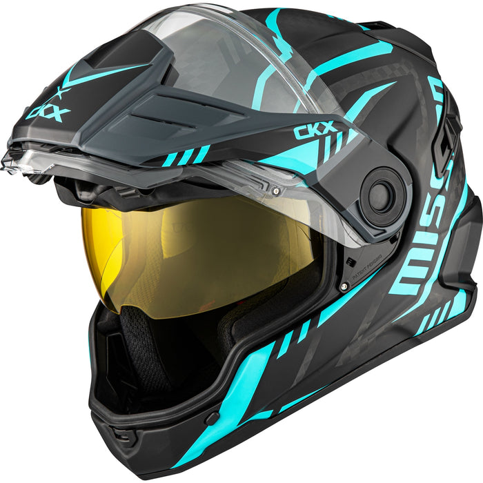 CKX Code Mission AMS Carbon Full Face Helmet Electric Double Shield