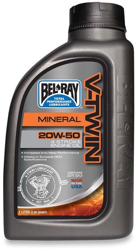 Bel-Ray V-Twin Mineral Engine Oil - 20W50