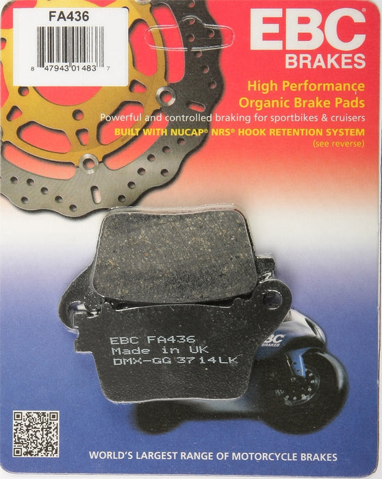 EBC Organic Brake Pads 1722-0301