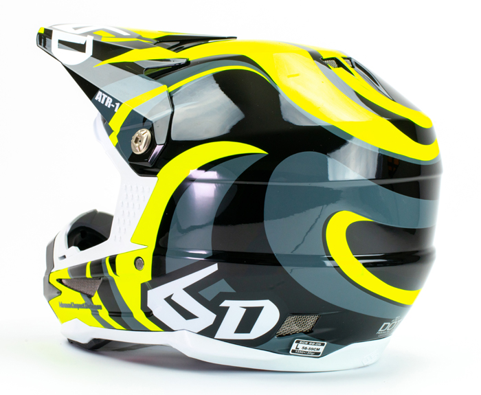 6D ATR-1 Motocross Helmet Neon Yellow-black