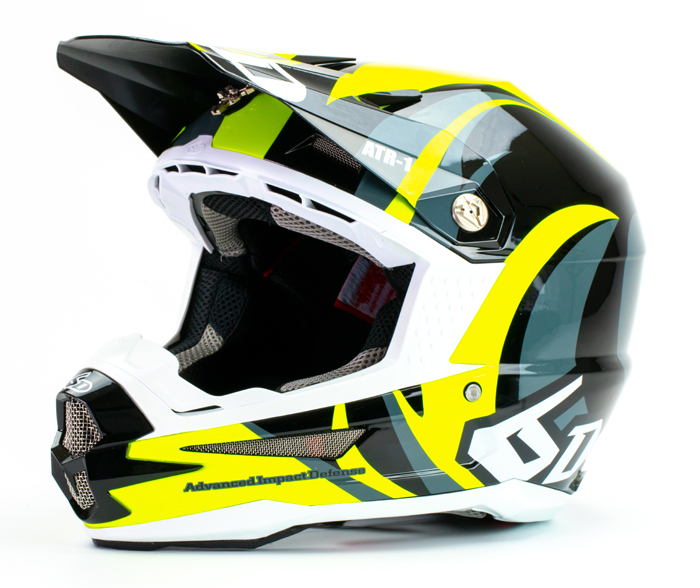 6D ATR-1 Motocross Helmet Neon Yellow-black