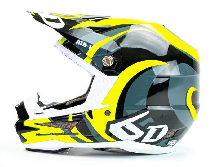 6D ATR-1 Motocross Helmet Neon Yellow-black