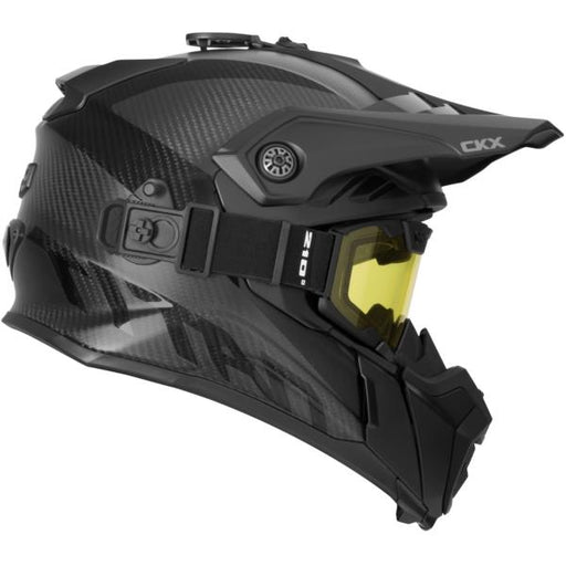 CKX Titan Carbon Fiber Air Flow Snow Helmet with 210 Goggles