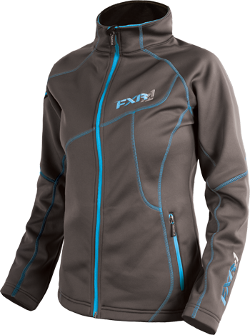 FXR WOMENS ELEVATION FLEECE ZIP-UP SNOW JACKET AQUA