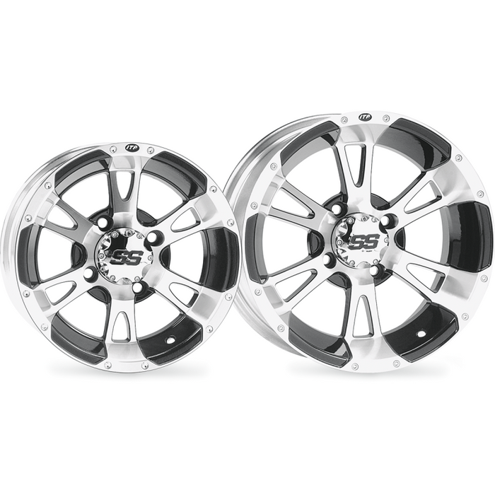 ITP SS112 Alloy 12x7 4/110 2+5 Rear Rim Machined