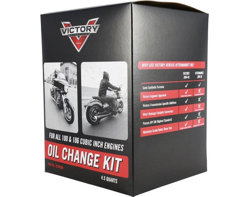 Victory 20W-40 Semi-Synthetic Oil Change Kit - 100 & 106 Cubic Inch Engines (4.5 quarts)